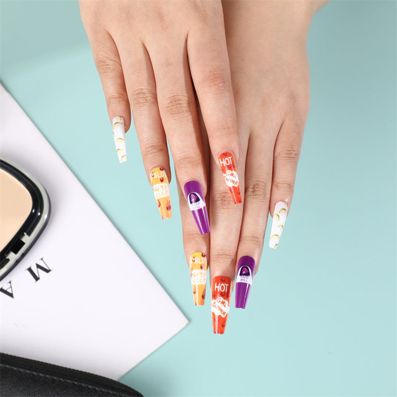 Creative artificial nails with colorful and unique designs Bowlift