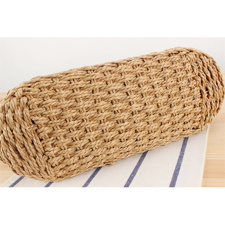 Handbag Made of Handwoven Braid with Sturdy Leather Handles Bowlift