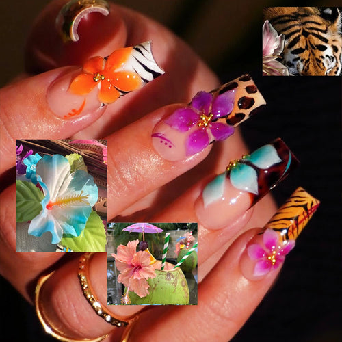 Floral Art Press-On Nail Tips Bowlift