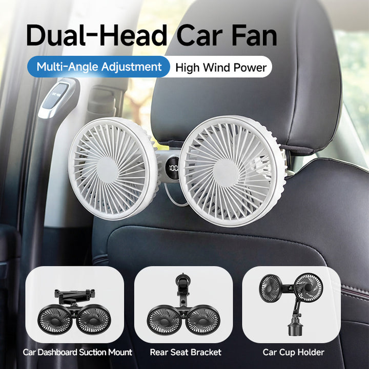Unisex Dual-Head Rotating Clip-On Fan Bowlift
