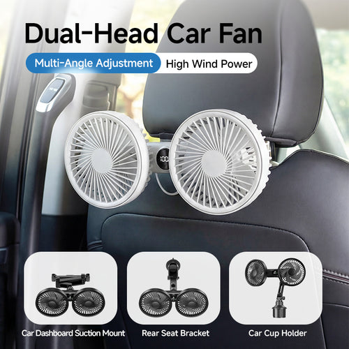 Unisex Dual-Head Rotating Clip-On Fan Bowlift