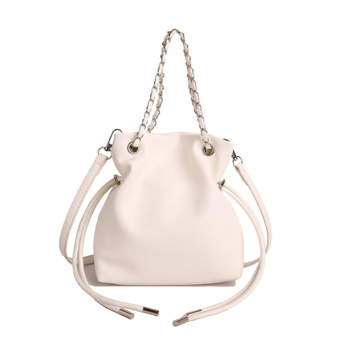 WoChic Slouchy Leather Bucket Bag Bowlift