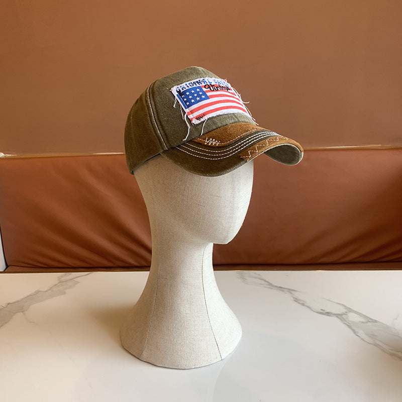 Women's Vintage-Inspired Distressed Baseball Cap Bowlift