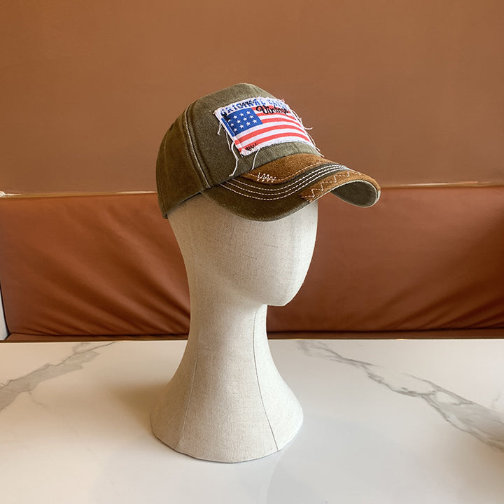 Women's Vintage-Inspired Distressed Baseball Cap Bowlift