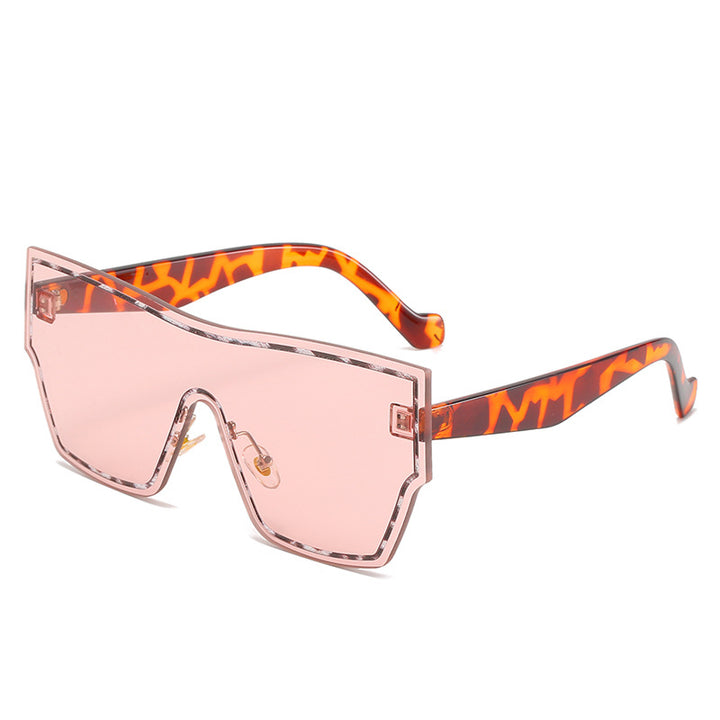 Women futuristic oversized wraparound sunglasses Bowlift