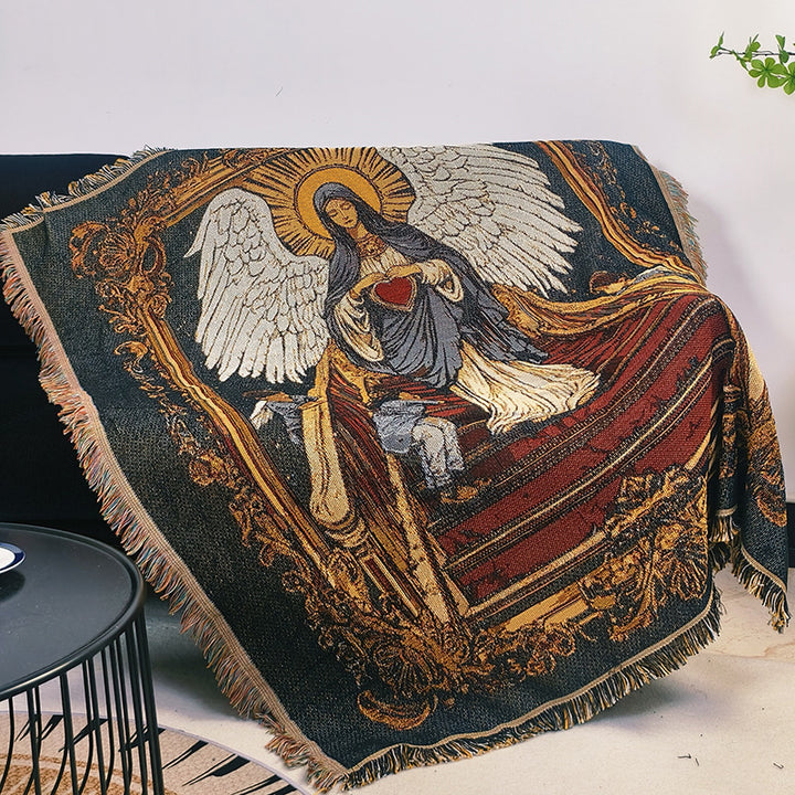Artistic Religious Tapestry Throw Blanket