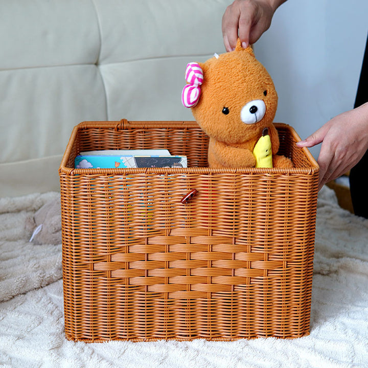 Women's Practical Storage Basket Made of Woven Material Bowlift
