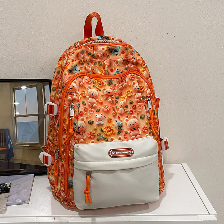 Playful Teddy Bear Patterned Backpack