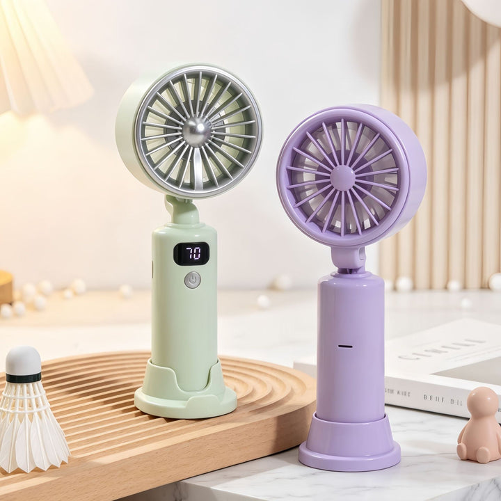 Women's Portable Table Fan with Digital Speed Display Bowlift