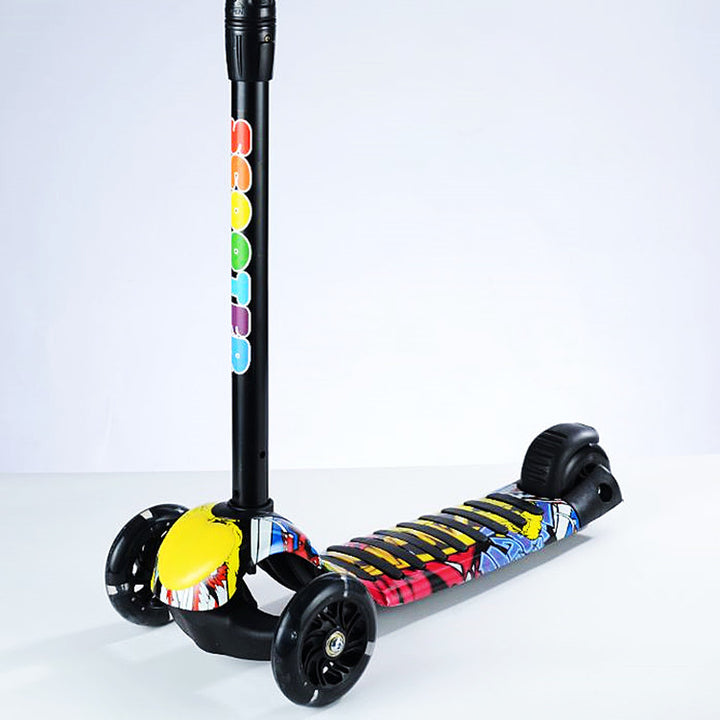 Stylized Three-Wheel Kickboard Scooter Bowlift