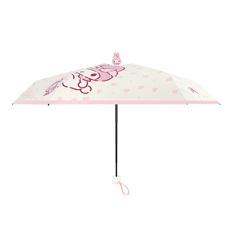 Women's creative folding umbrella with cute character design Bowlift