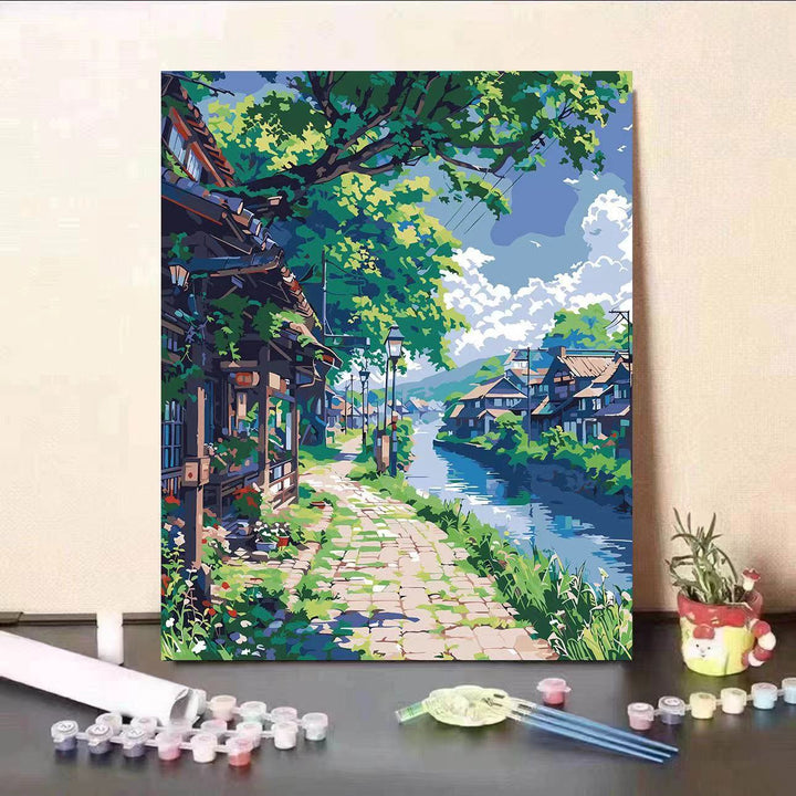 DIY Scenic Landscape Paint by Numbers Kit Bowlift