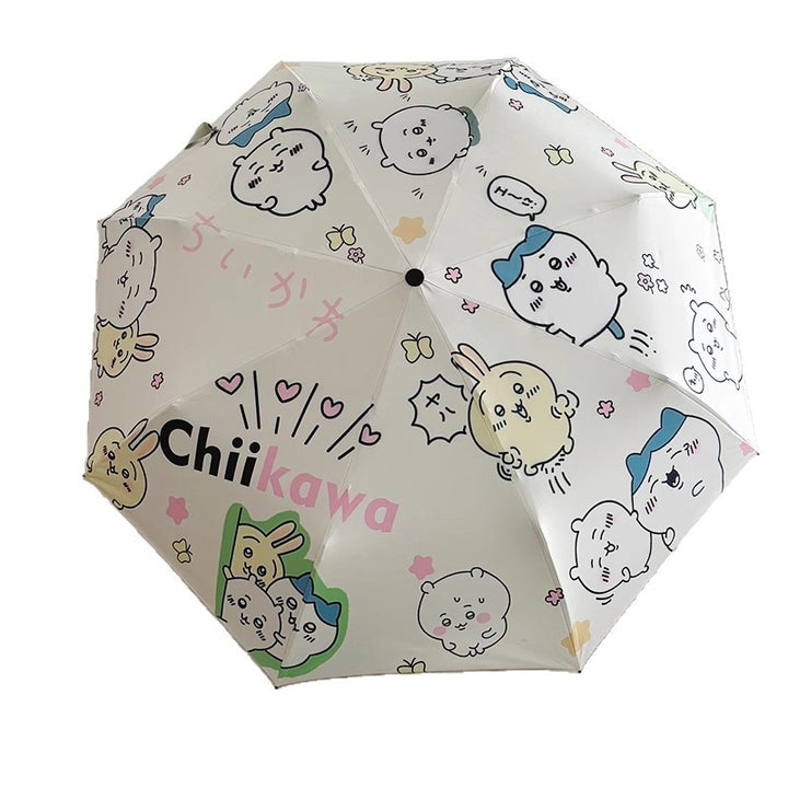 Women's Foldable Umbrella with Cute Cartoon Designs Bowlift