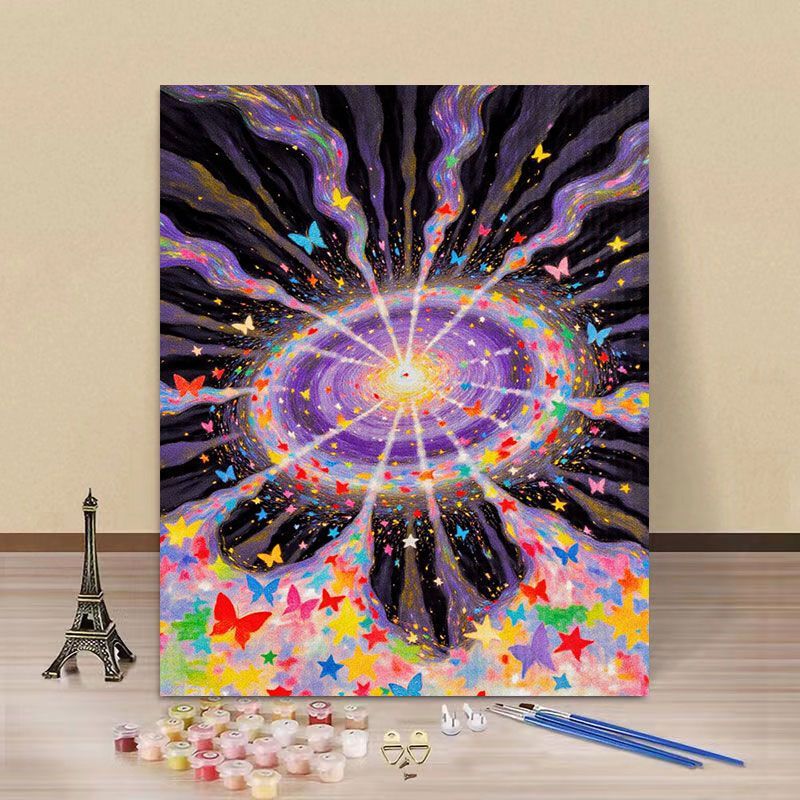 Butterfly-Themed Paint by Numbers Canvas Art Kit Bowlift