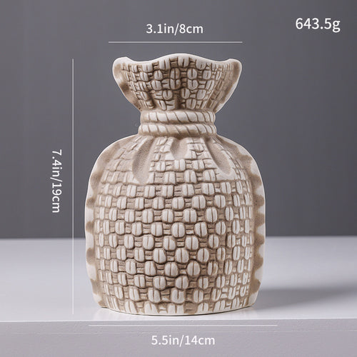Textured Decorative Ceramic Vase