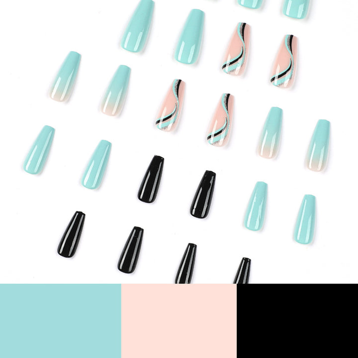Artistic Gel Nail Extensions in Modern Design Bowlift