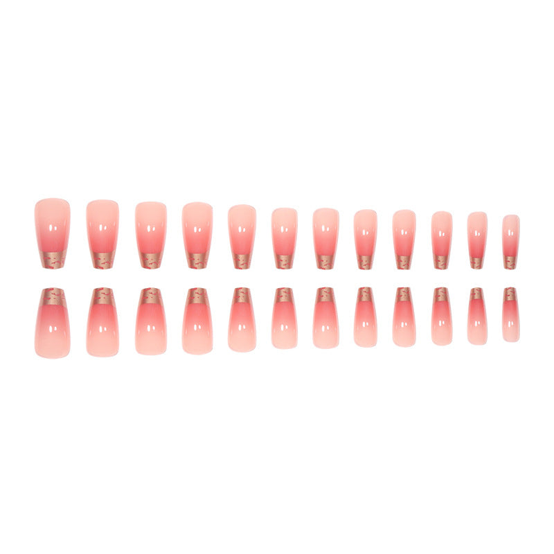 Elegant Gradient Stiletto Press-On Nails Bowlift