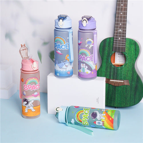 Women's Motivating Tritan Water Bottle with Practical Flip Top Lid Bowlift