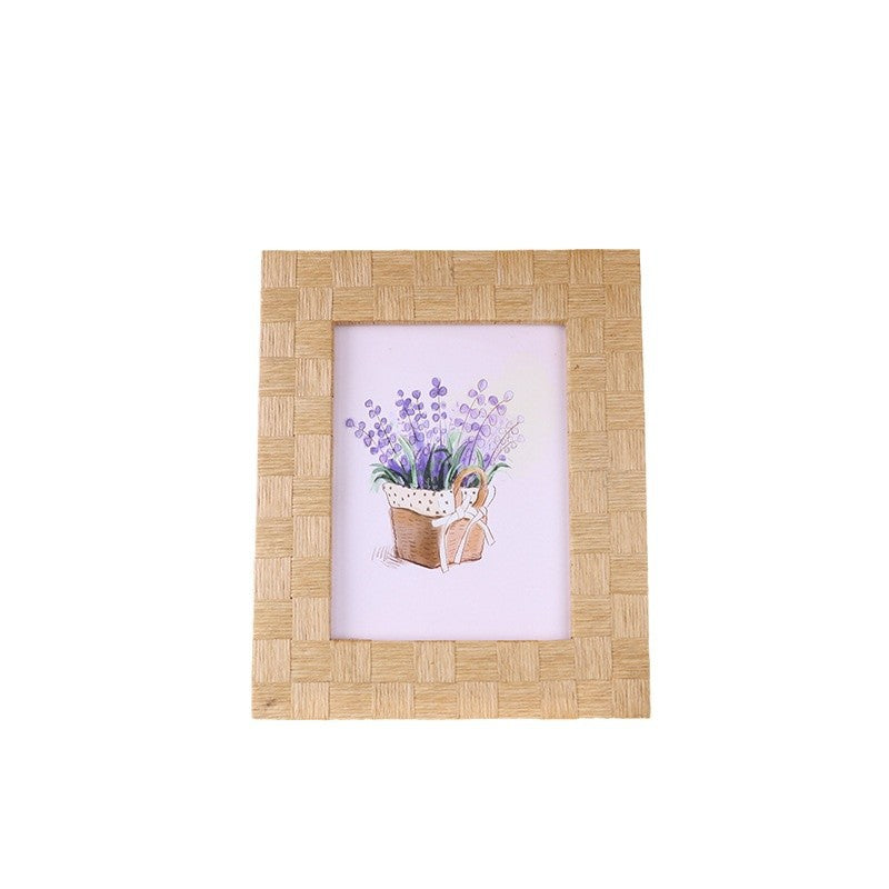 Rustic Frame Made of Woven Rattan Bowlift