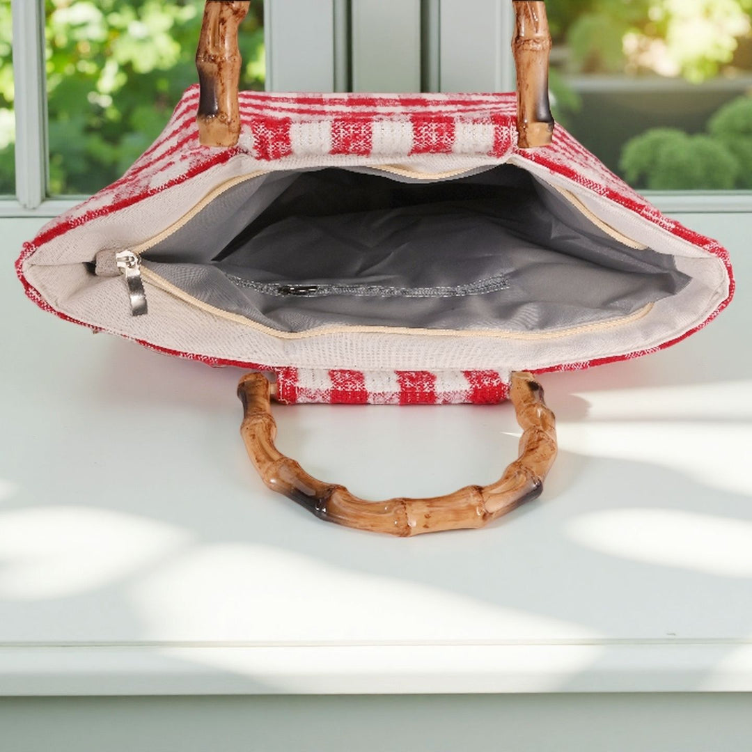 Stylish picnic bag with bamboo handles Bowlift