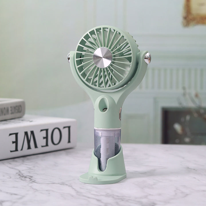 Unisex Portable Fog Fan with USB Charging Function and Flexible Tilt Mechanism Bowlift