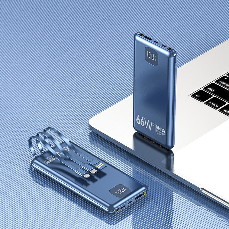 Compact power bank with integrated fast charging ports Bowlift