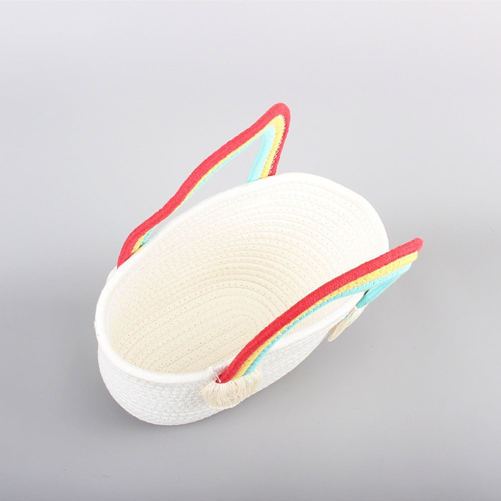 Stylish beach bag with colorful rainbow accent Bowlift