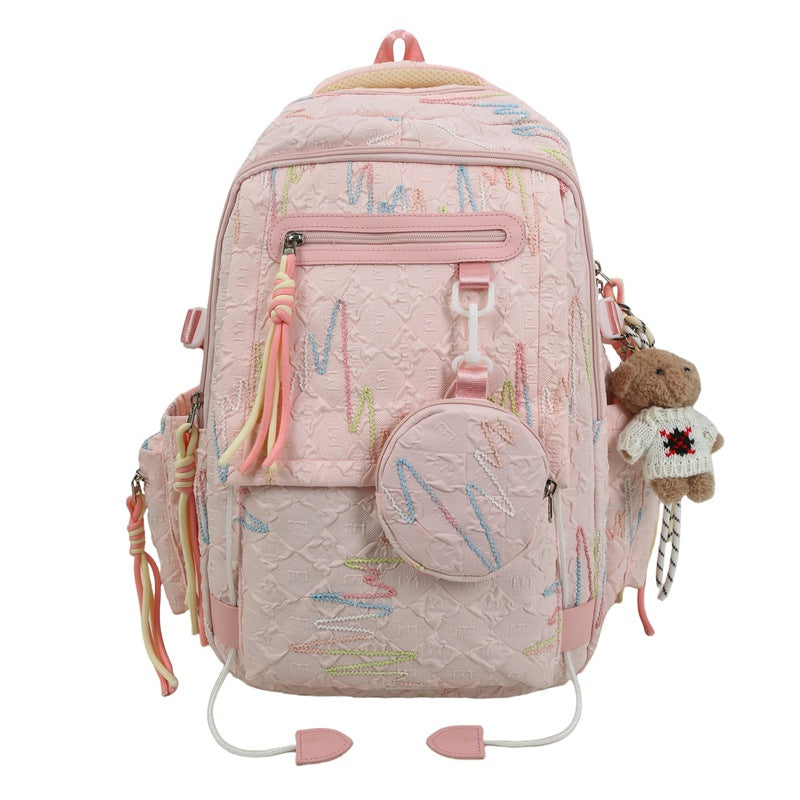 Trendy Embroidered Backpack
