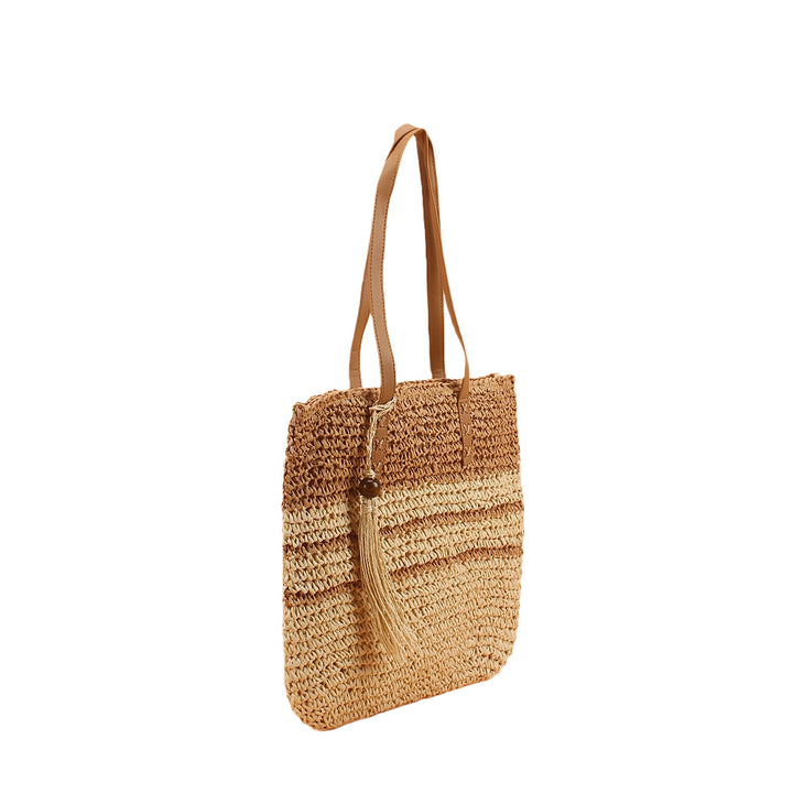 Structured straw tote bag Bowlift