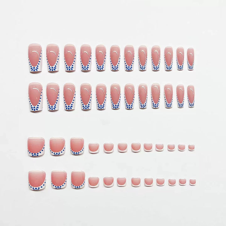 Artistic French Tip Nail Design Bowlift