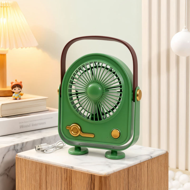Ladies Portable Retro Fan Bowlift