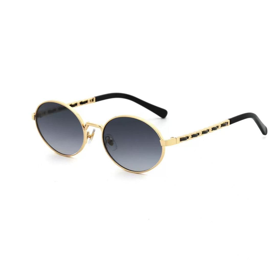 Women's elegant round sunglasses with luxurious frame and comfortable temples Bowlift