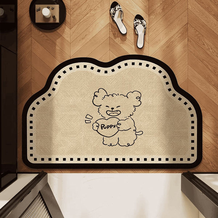 Puppy-Themed Indoor Area Mat