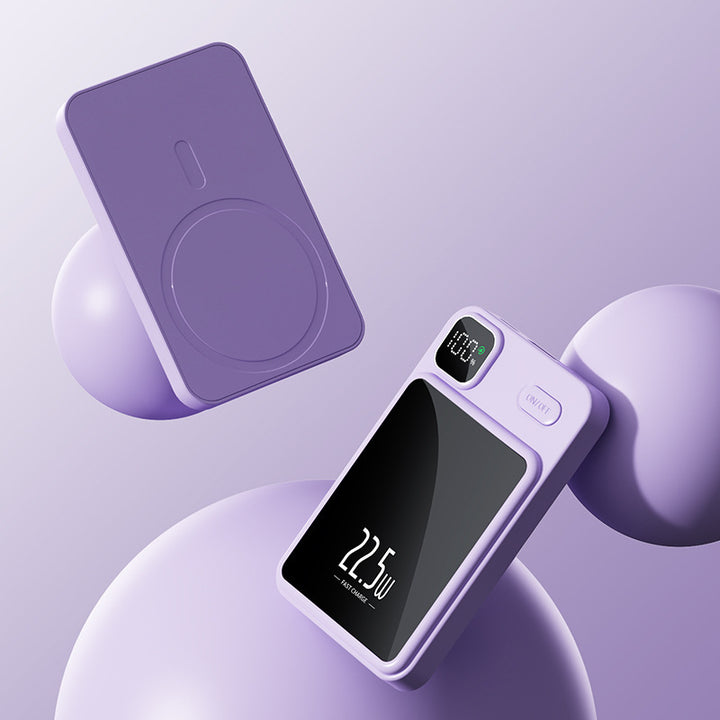 Portable power bank with wireless charging function and intelligent LED display Bowlift