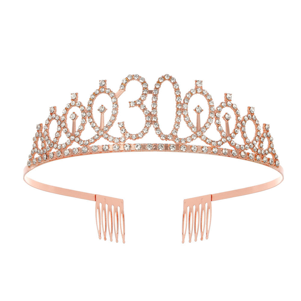 Women's Crystal-Embellished Tiara with Elegant Design Bowlift