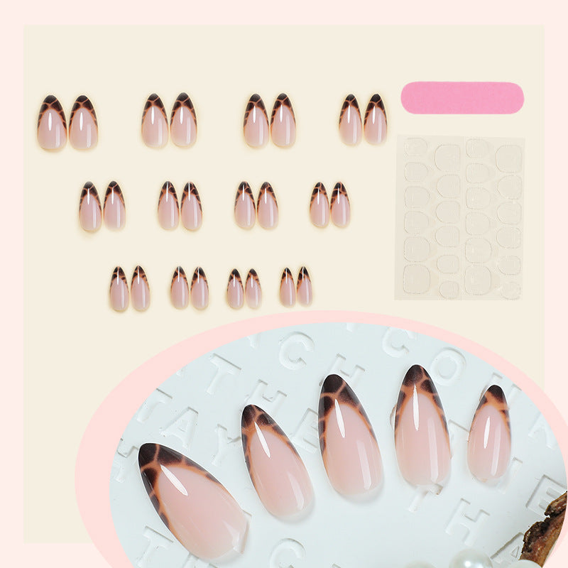 Stylish Acrylic French Tip Press-On Nail Set Bowlift