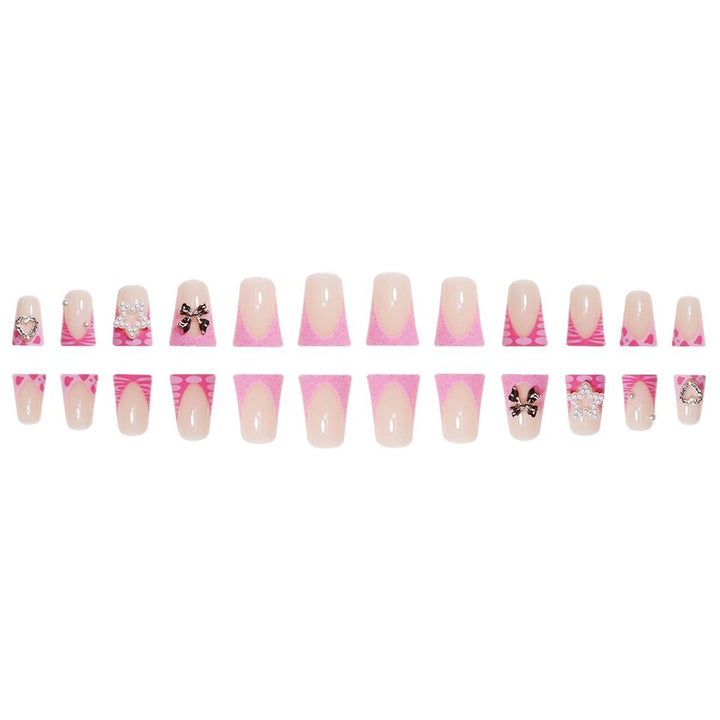 Decorative Press-On Nail Extensions with 3D Accents Bowlift