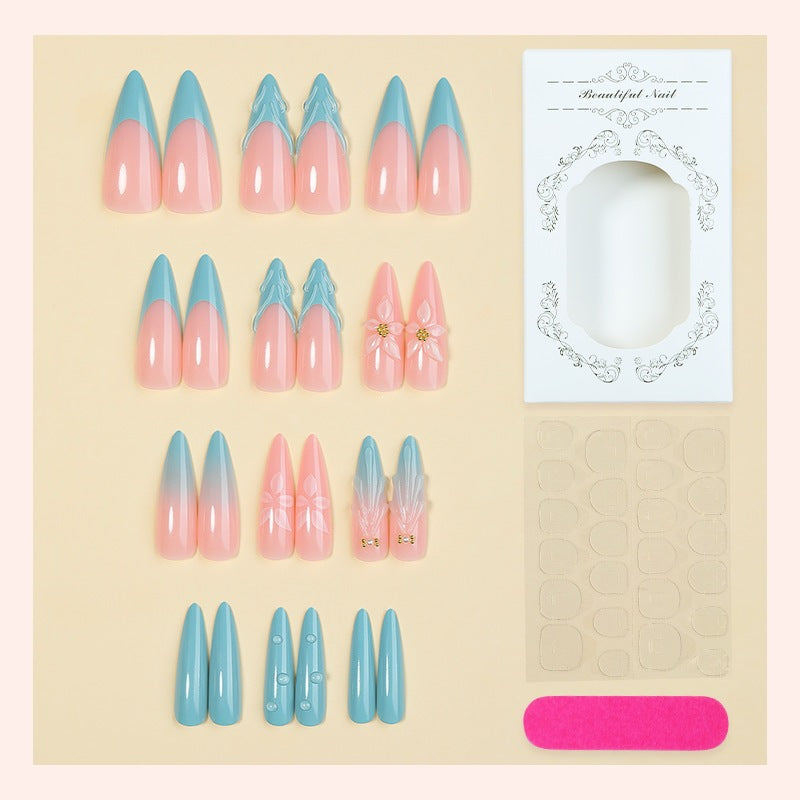 Creative nail art set with blooming accents and elegant designs Bowlift