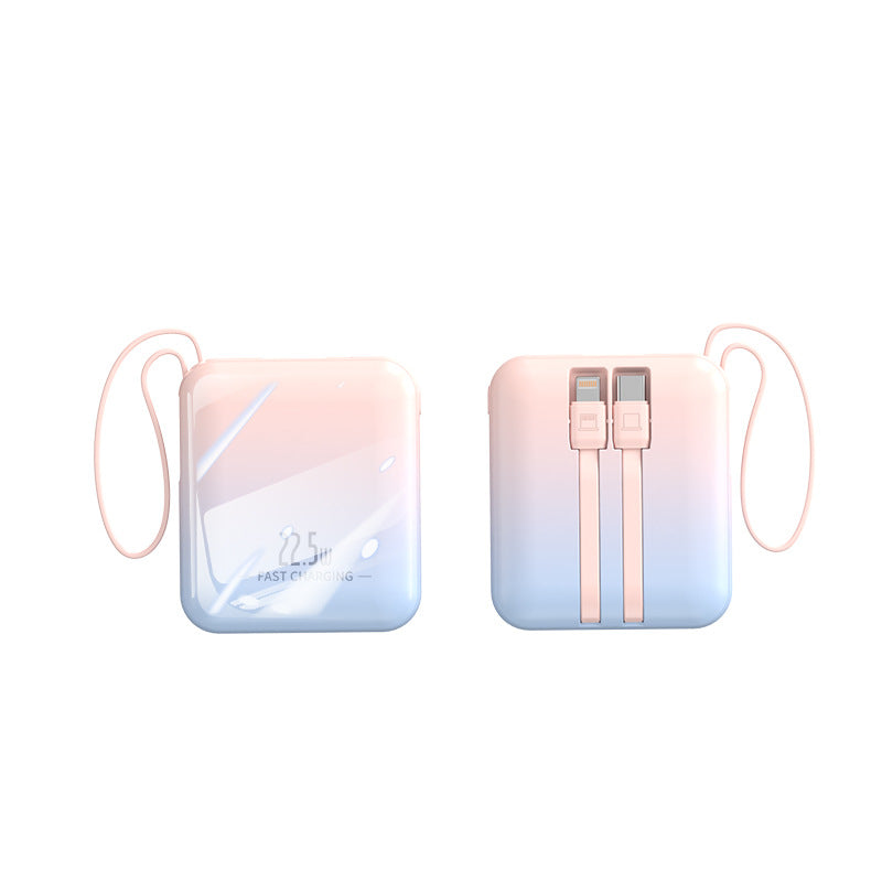 Fast charging power bank with integrated cable Bowlift