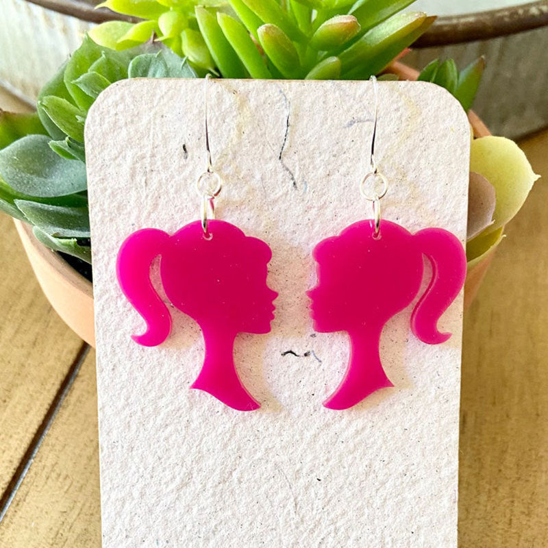 Heart-Shaped Glitter Earrings Bowlift