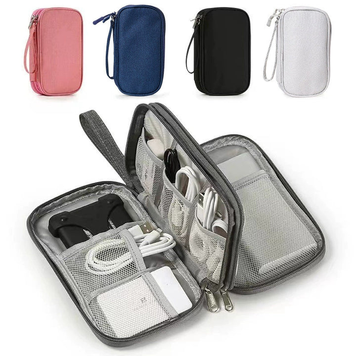 Compact RFID Travel Tech Organizer Wristlet Pouch Bowlift
