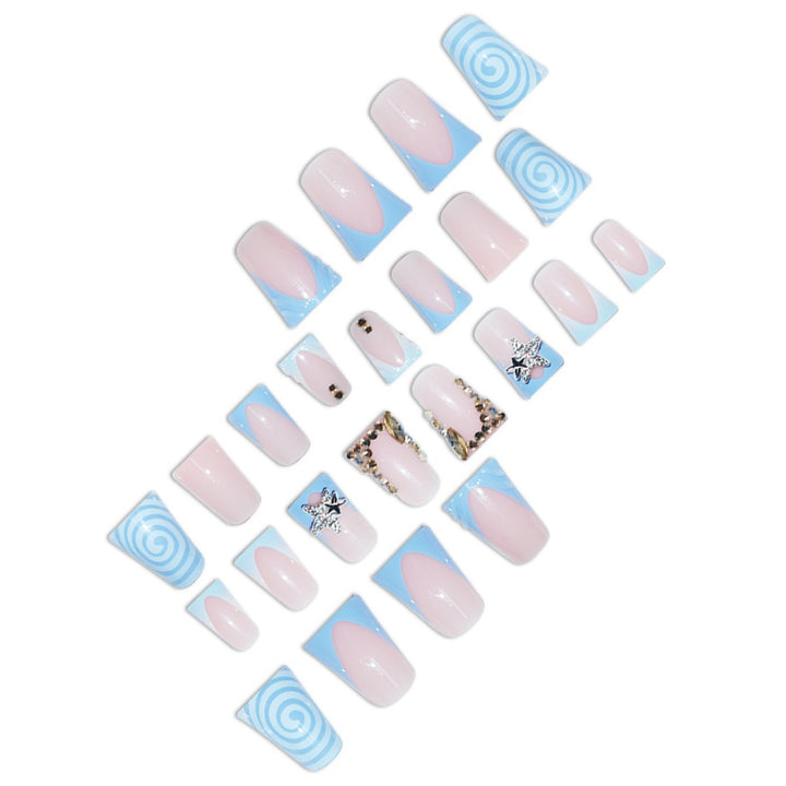 Decorative Star and Swirl Nail Art Extensions Bowlift