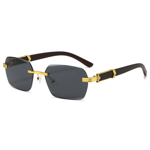 Women’s fashionable square sunglasses with golden accents Bowlift