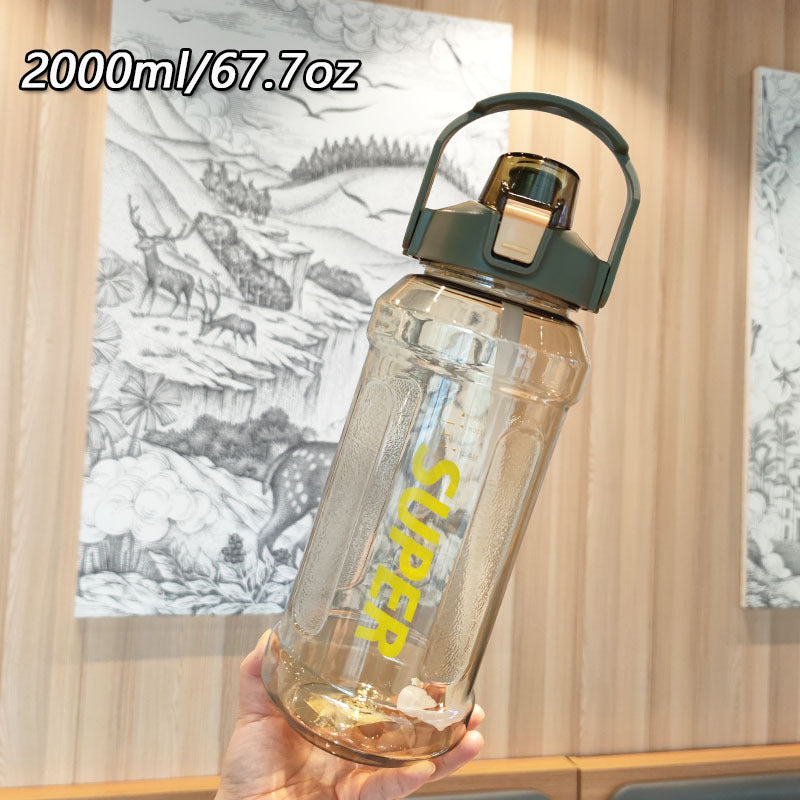 Women's practical water bottle with large capacity and leak-proof lid Bowlift
