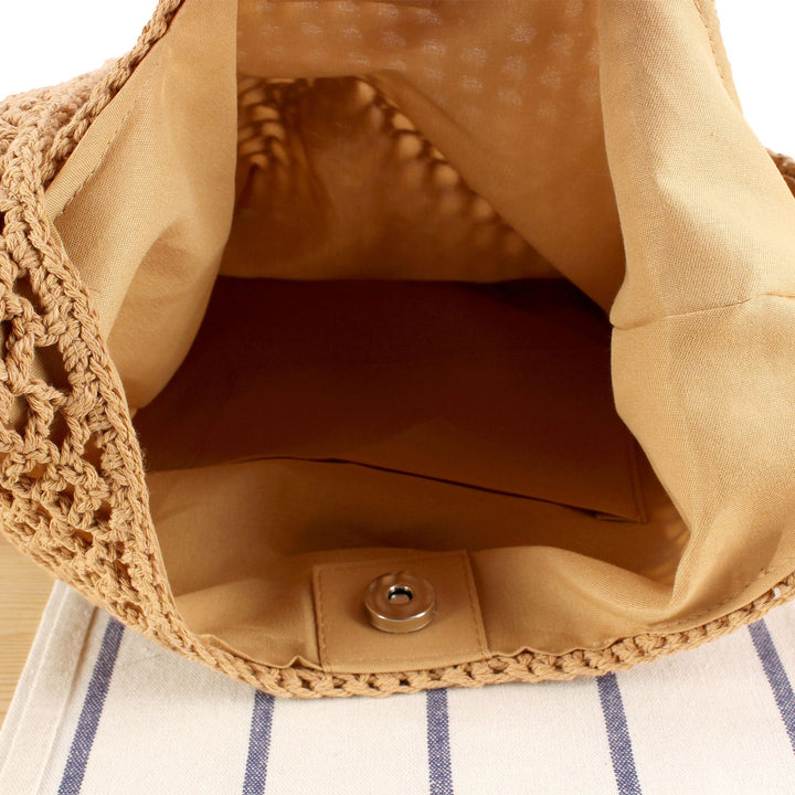 Hand-knotted tote bag made of natural cotton Bowlift