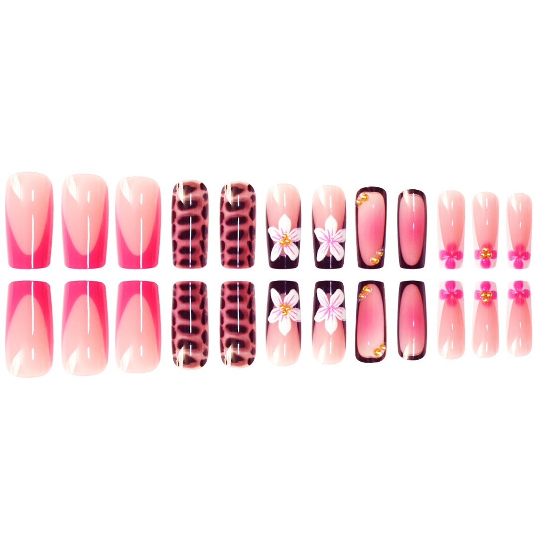 Artistic Floral Press-On Nail Extensions Bowlift 1787913978