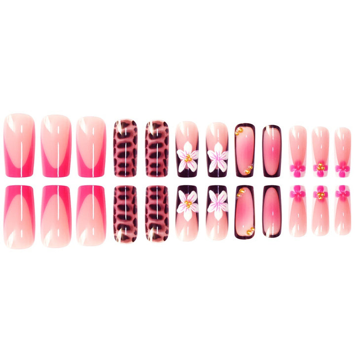 Artistic Floral Press-On Nail Extensions Bowlift 1787913978
