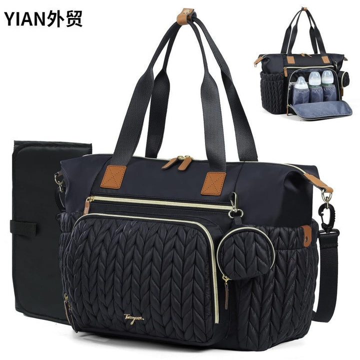 Multi-Purpose Quilted Diaper Tote Bag Bowlift