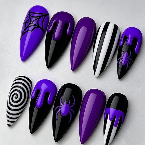 Creative Nail Art Set with Halloween Motif Bowlift