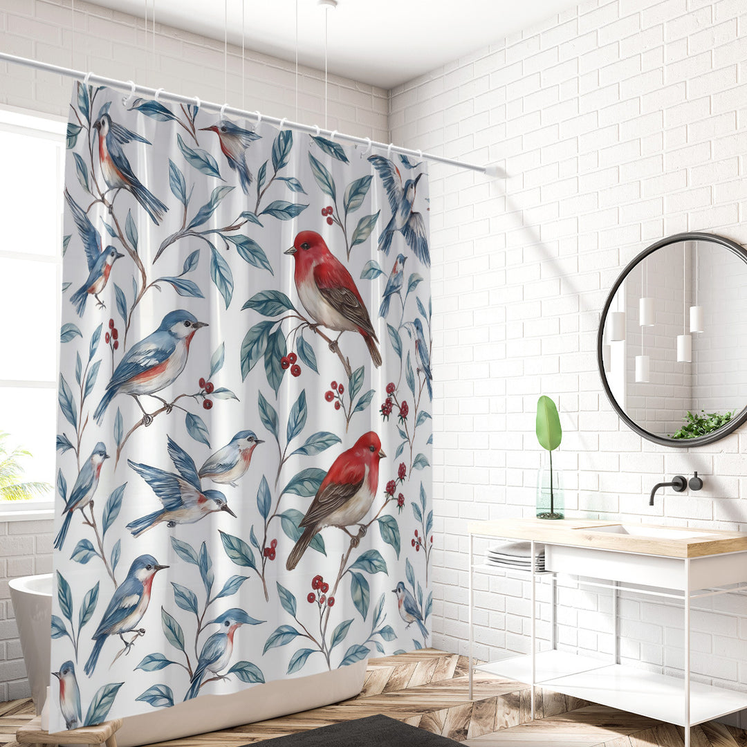 Coastal Marine-Inspired Shower Curtain Bowlift